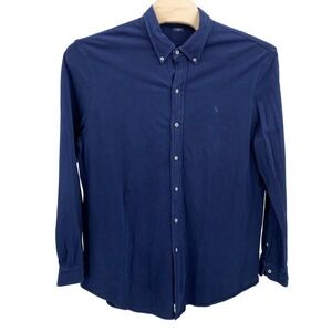 Polo Ralph Lauren Featherweight Mesh Long Sleeve Polo Shirt‎ Men's XXL Blue